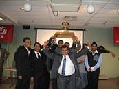 Division I League Champions India XI celebrates with Trophy