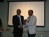 2008 MCA Banquet - David nathan receives an Officials Award from President, J. Lovelace