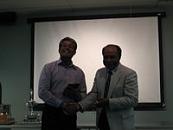 2008 MCA Banquet - Karran Bayney receives an Officials Award from President J. Lovelace